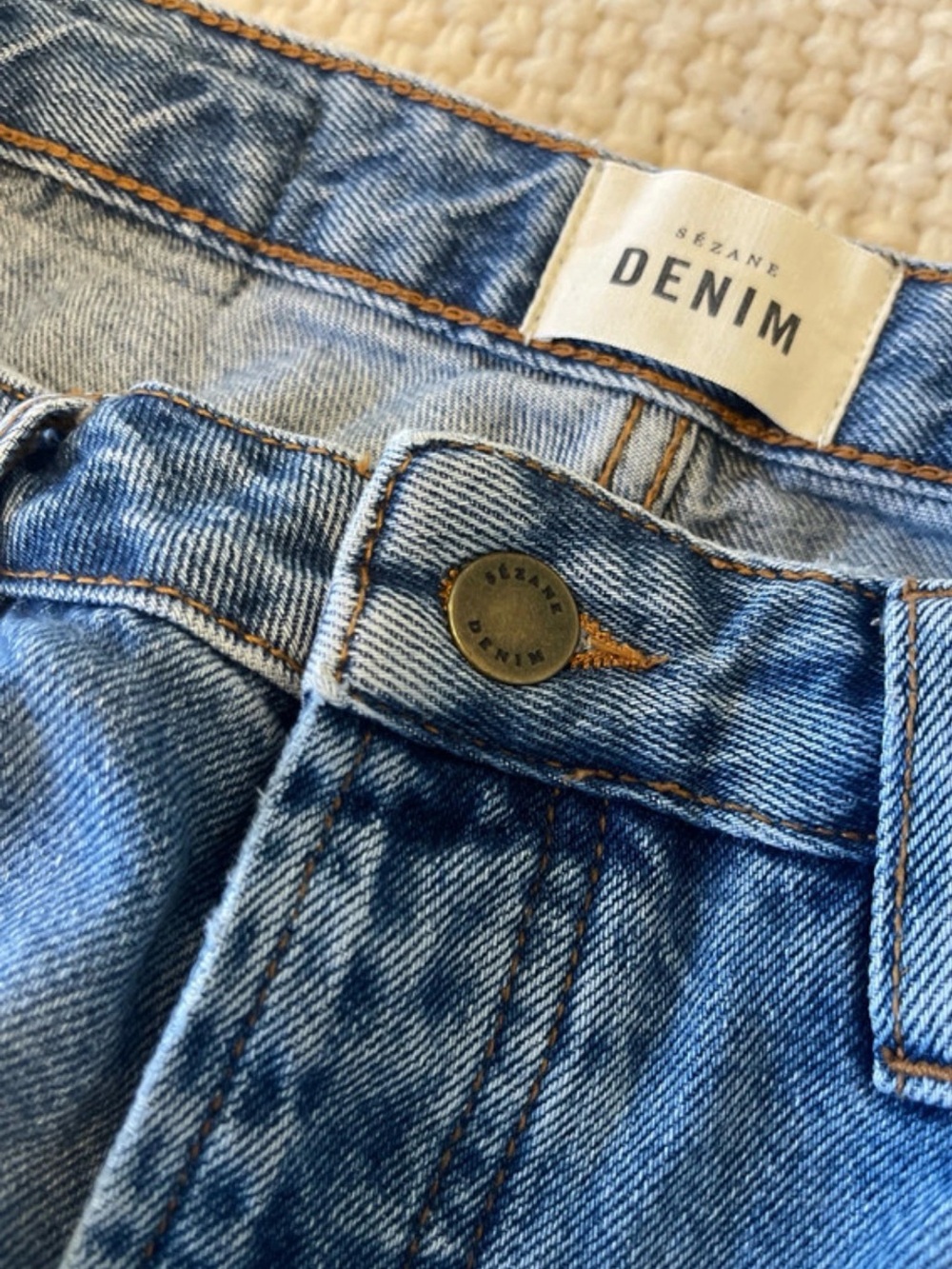 Sezane ‘Brut Sexy’ Straight Leg Light Blue Denim Jeans - Size 29 / US 6 - Picture 4 of 11